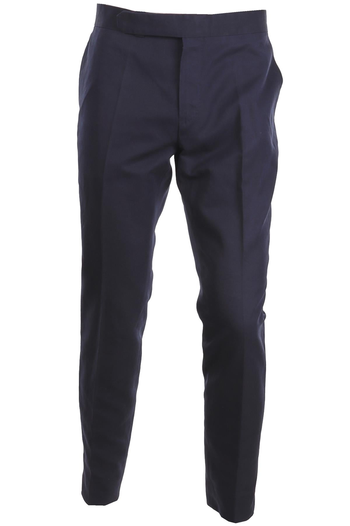 BERLUTI NAVY MEN'S COTTON STRAIGHT LEG PANTS IT 50 UK 34