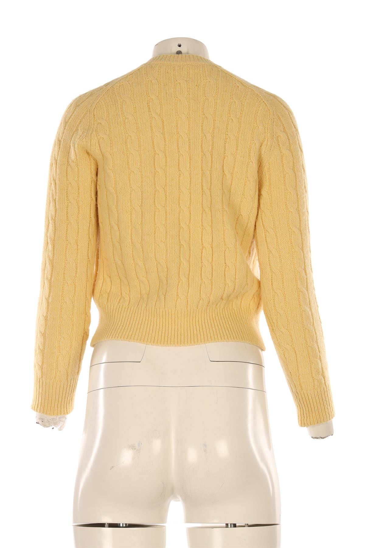 DÔEN YELLOW WOOL CARDIGAN XSMALL