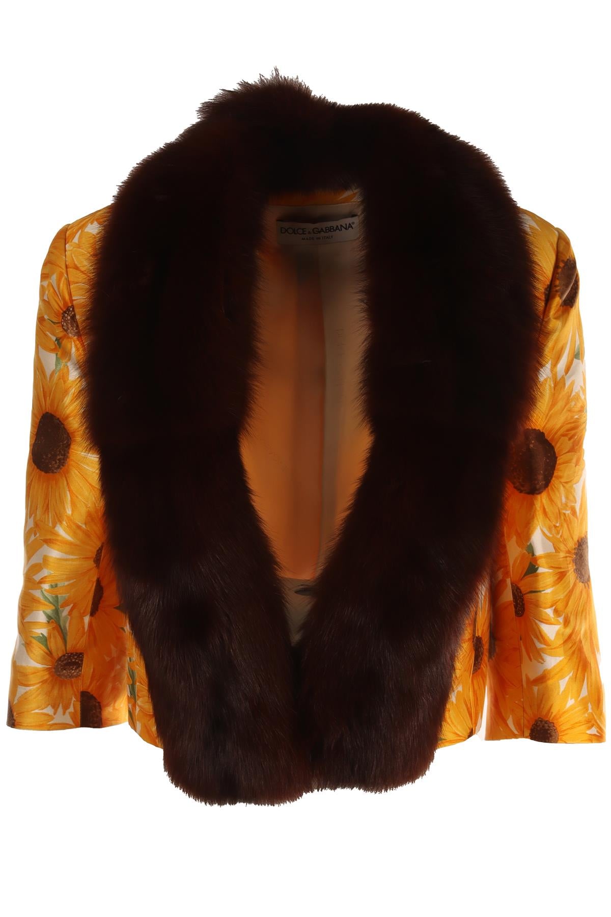 DOLCE & GABBANA YELLOW SILK JACKET IT 38 UK 6
