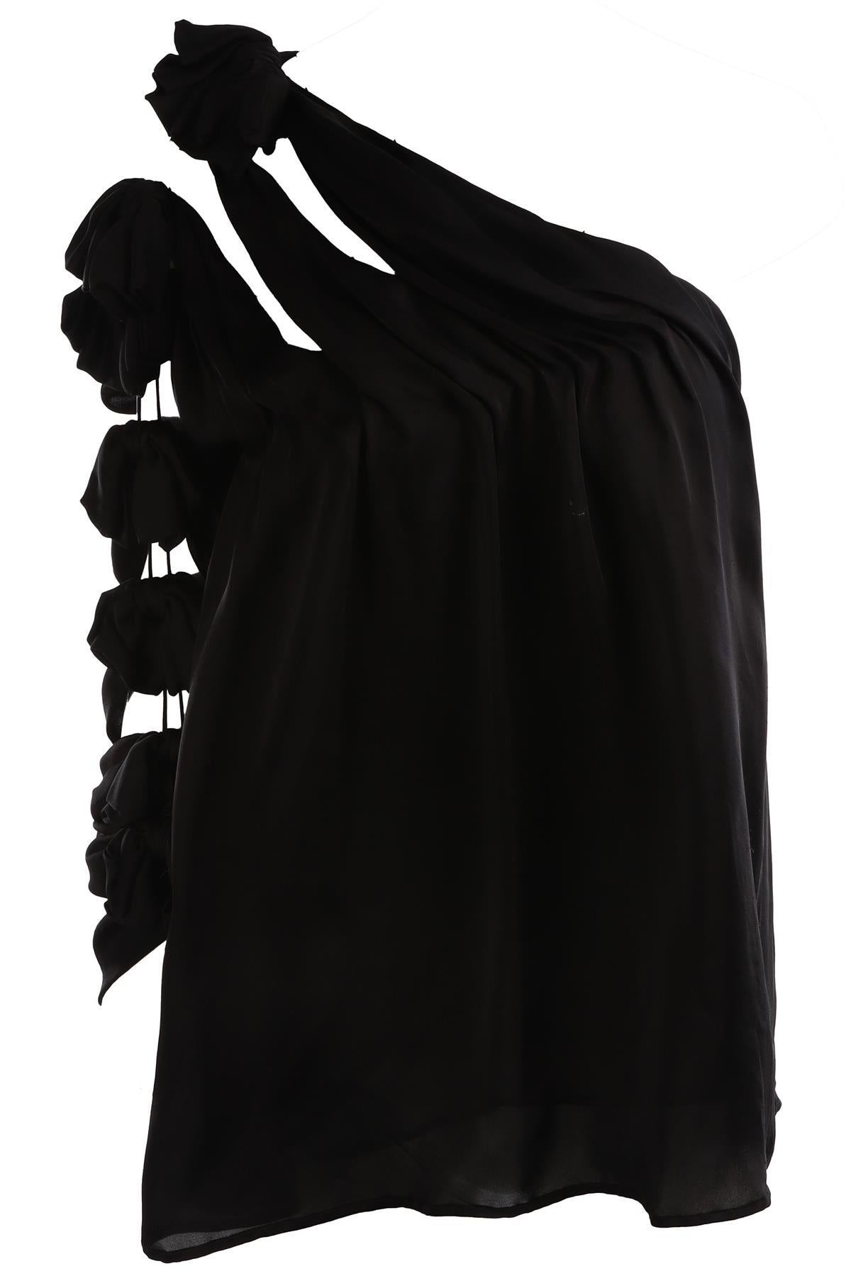 CHLOÉ BLACK SILK TOP MEDIUM