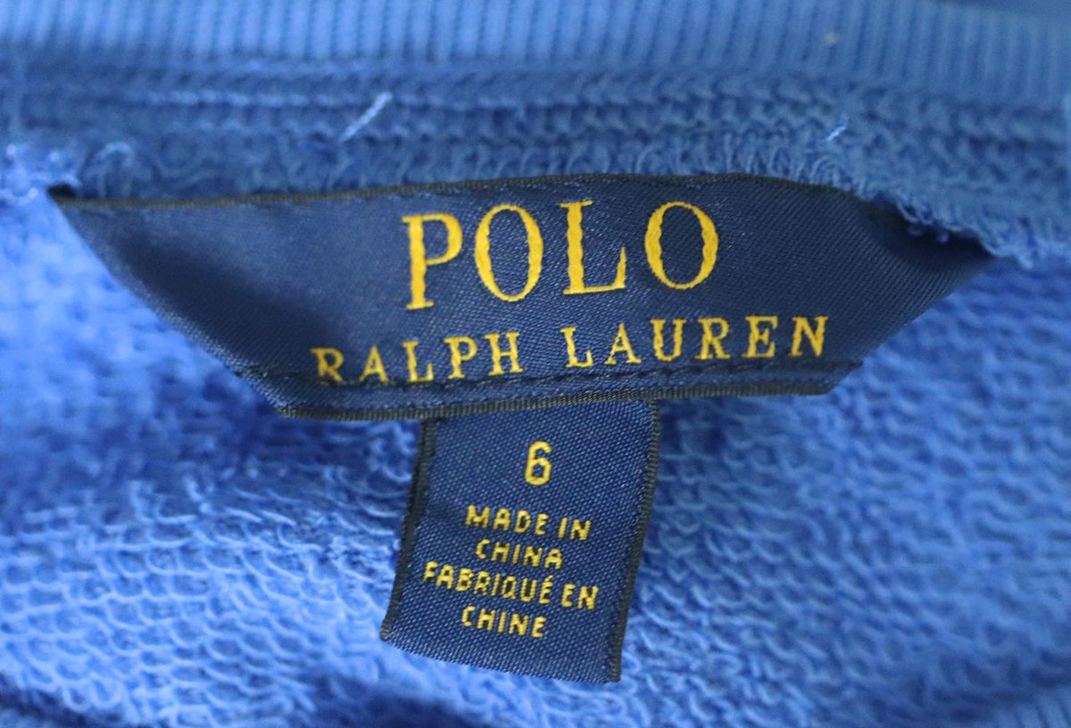 POLO RALPH LAUREN KIDS GIRLS COTTON SWEATSHIRT 6 YEARS