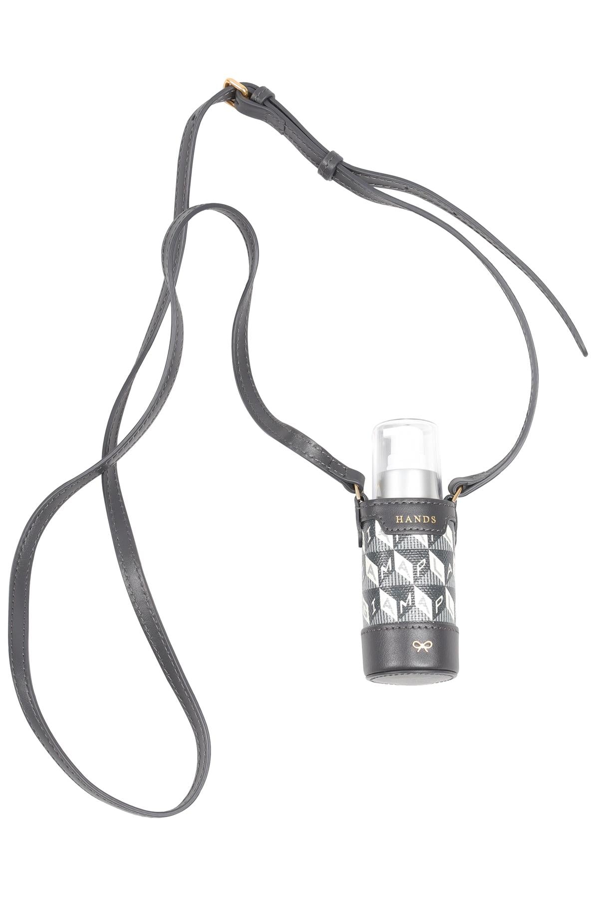 ANYA HINDMARCH GREY I AM A PLASTIC BAG HAND SANITISER SHOULDER BAG