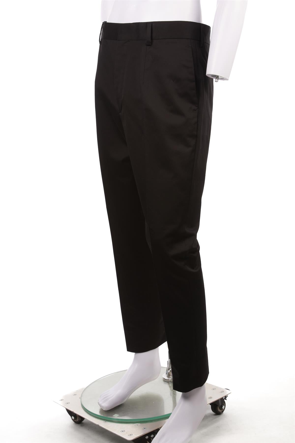 PRADA BLACK MEN'S COTTON STRAIGHT LEG PANTS IT 48 UK 32