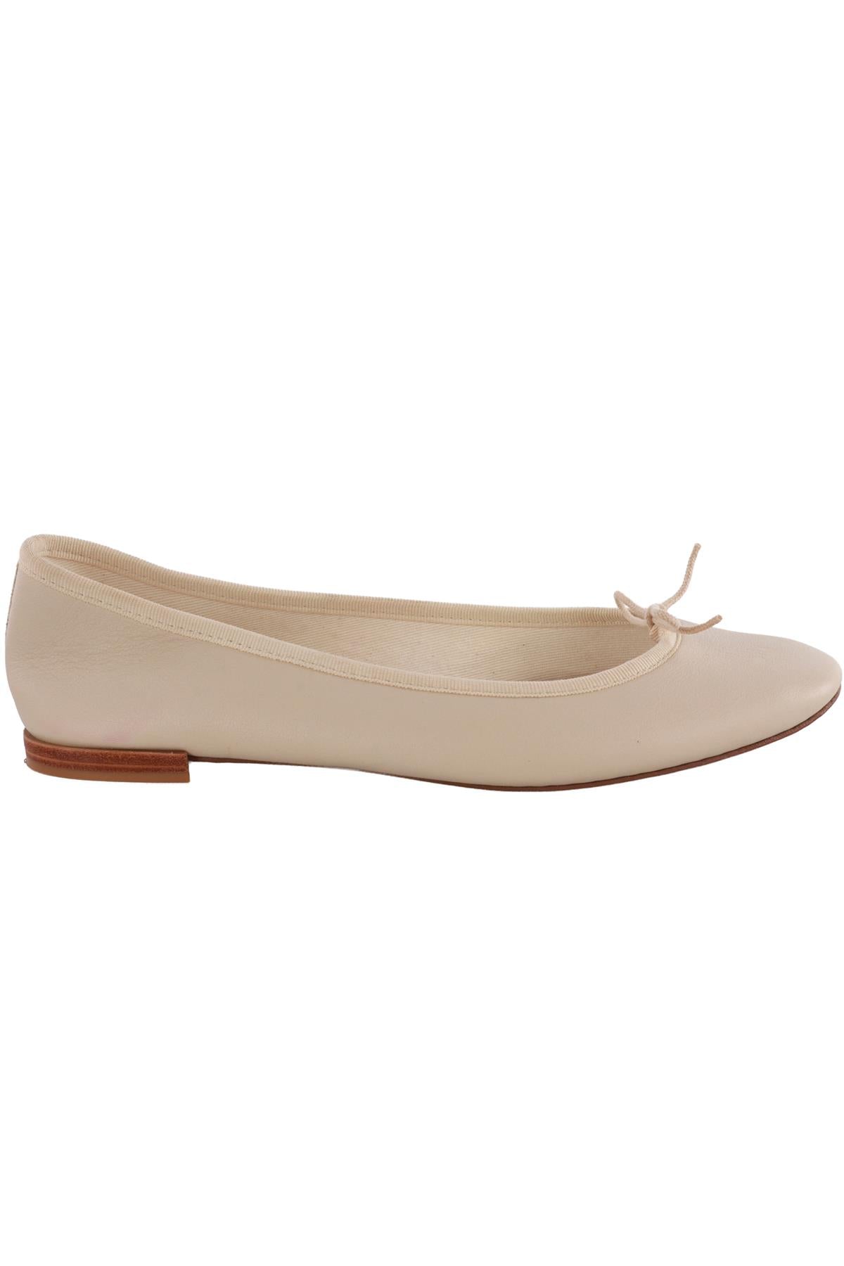 REPETTO BEIGE LEATHER BALLET FLATS EU 39 UK 6 US 9