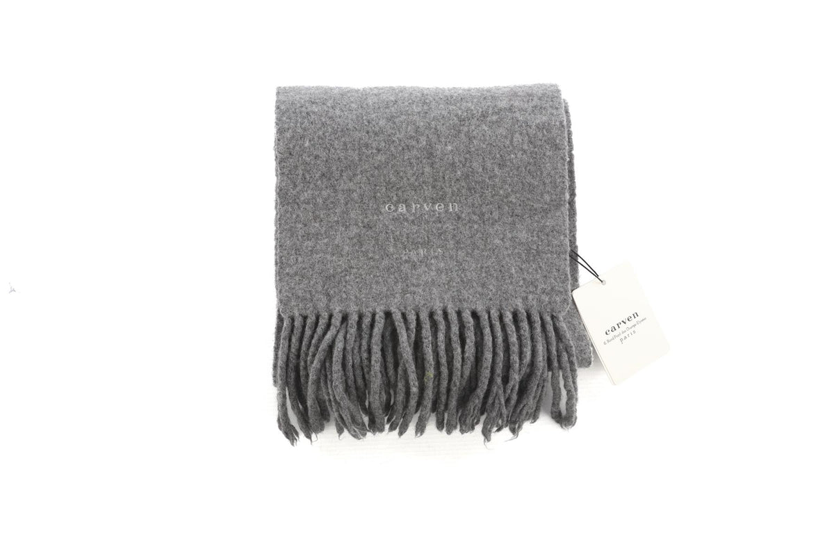 Carven Grey Wool Scarf