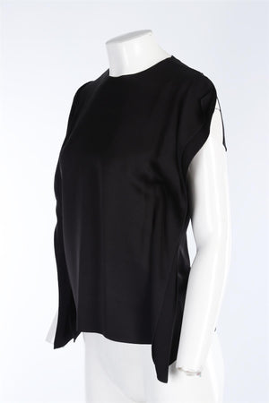 TOTEME BLACK SATIN TOP FR 36 UK 8
