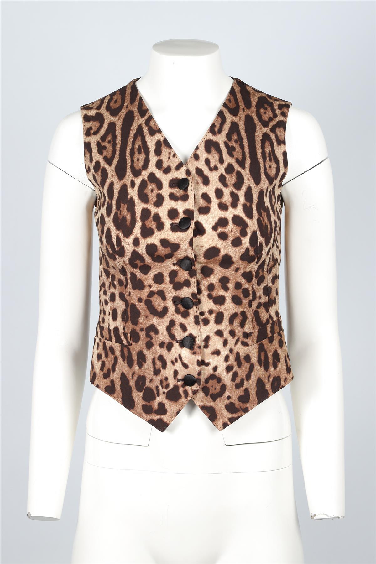 DOLCE & GABANNA BROWN WOOL WAISTCOAT IT 36 UK 4