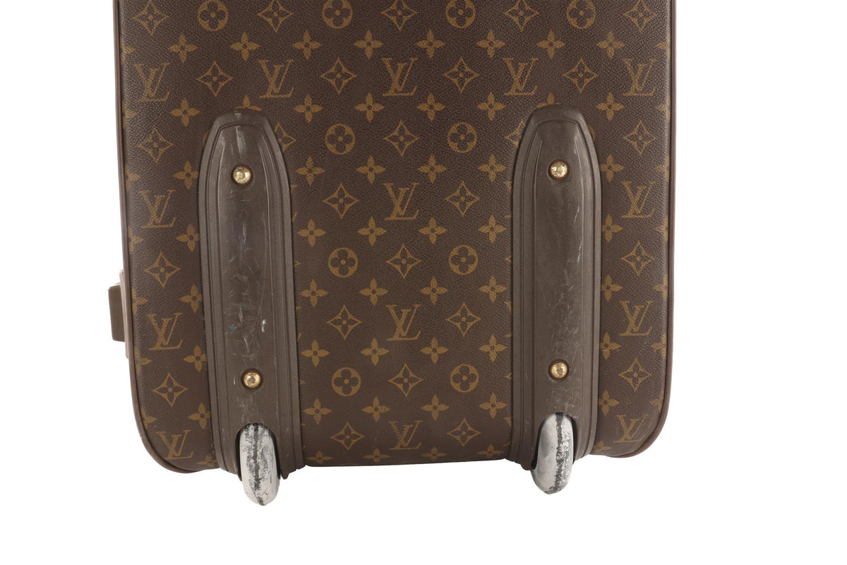 LOUIS VUITTON BROWN 2001 PEGASE 60 MONOGRAM COATED CANVAS SUITCASE