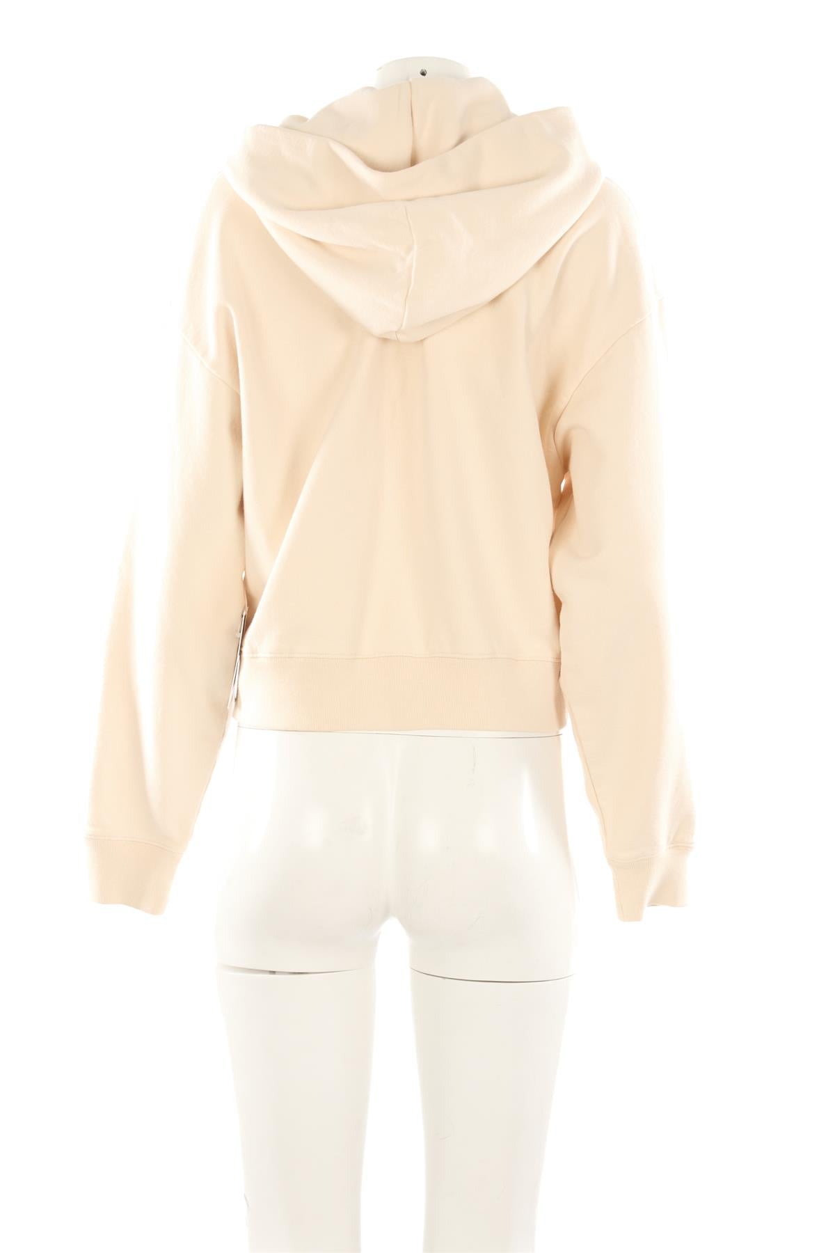 SPORTY & RICH CREAM COTTON HOODIE LARGE