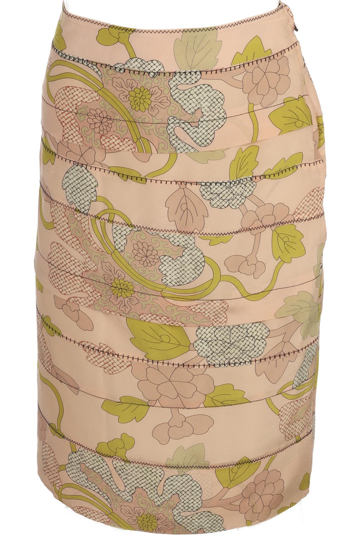 BOTTEGA VENETA PINK SILK MINI SKIRT IT 46 UK 14