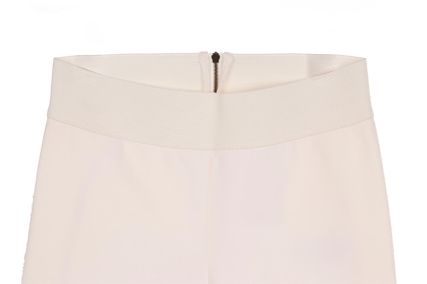 STELLA MCCARTNEY ECRU COTTON SKINNY PANTS IT 36 UK 4