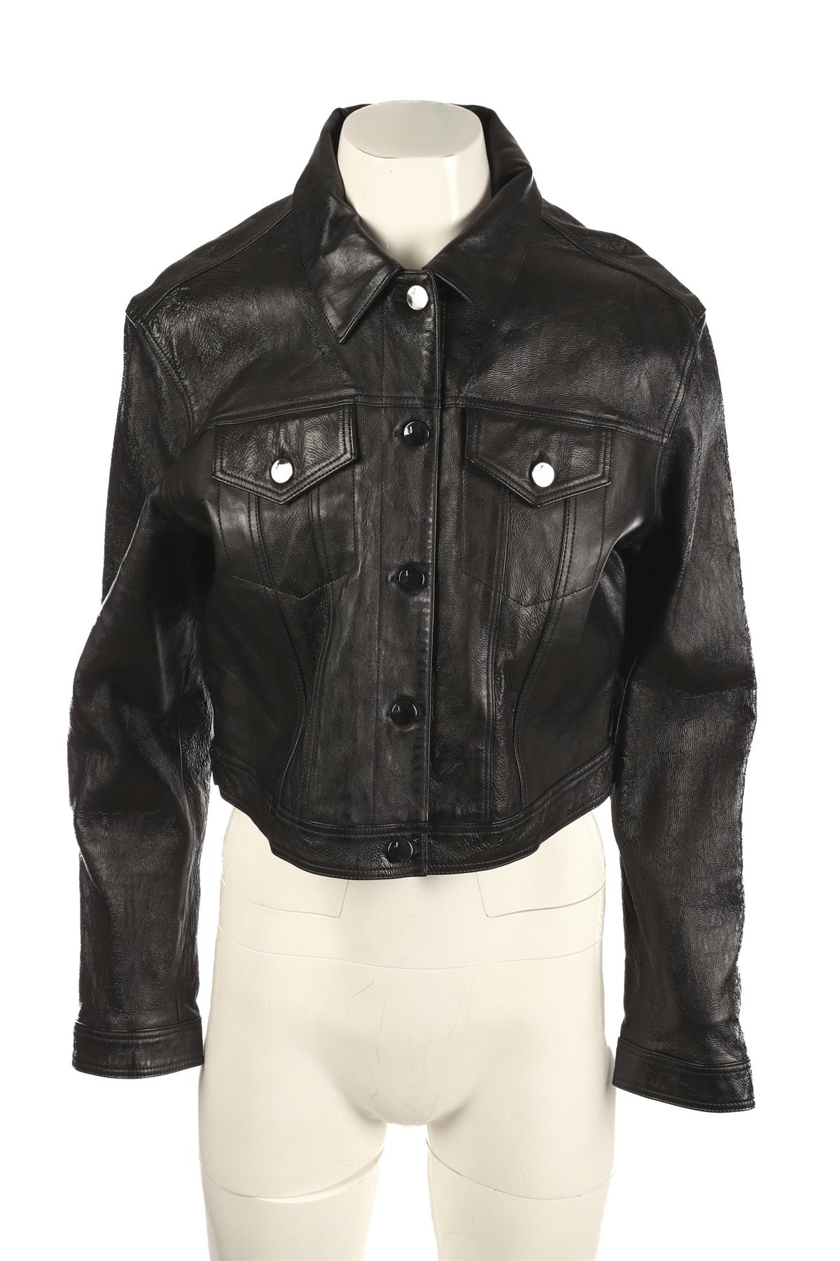 J BRAND BLACK LEATHER JACKET SMALL
