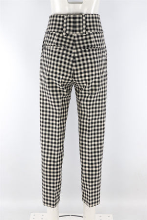PETAR PETROV BLACK WOOL STRAIGHT LEG PANTS FR 36 UK 8