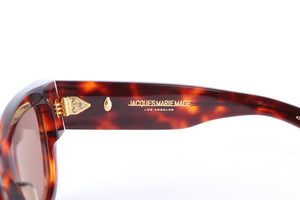 JACQUE MARIE MAGE BROWN SQUARE FRAME ACETATE SUNGLASSES