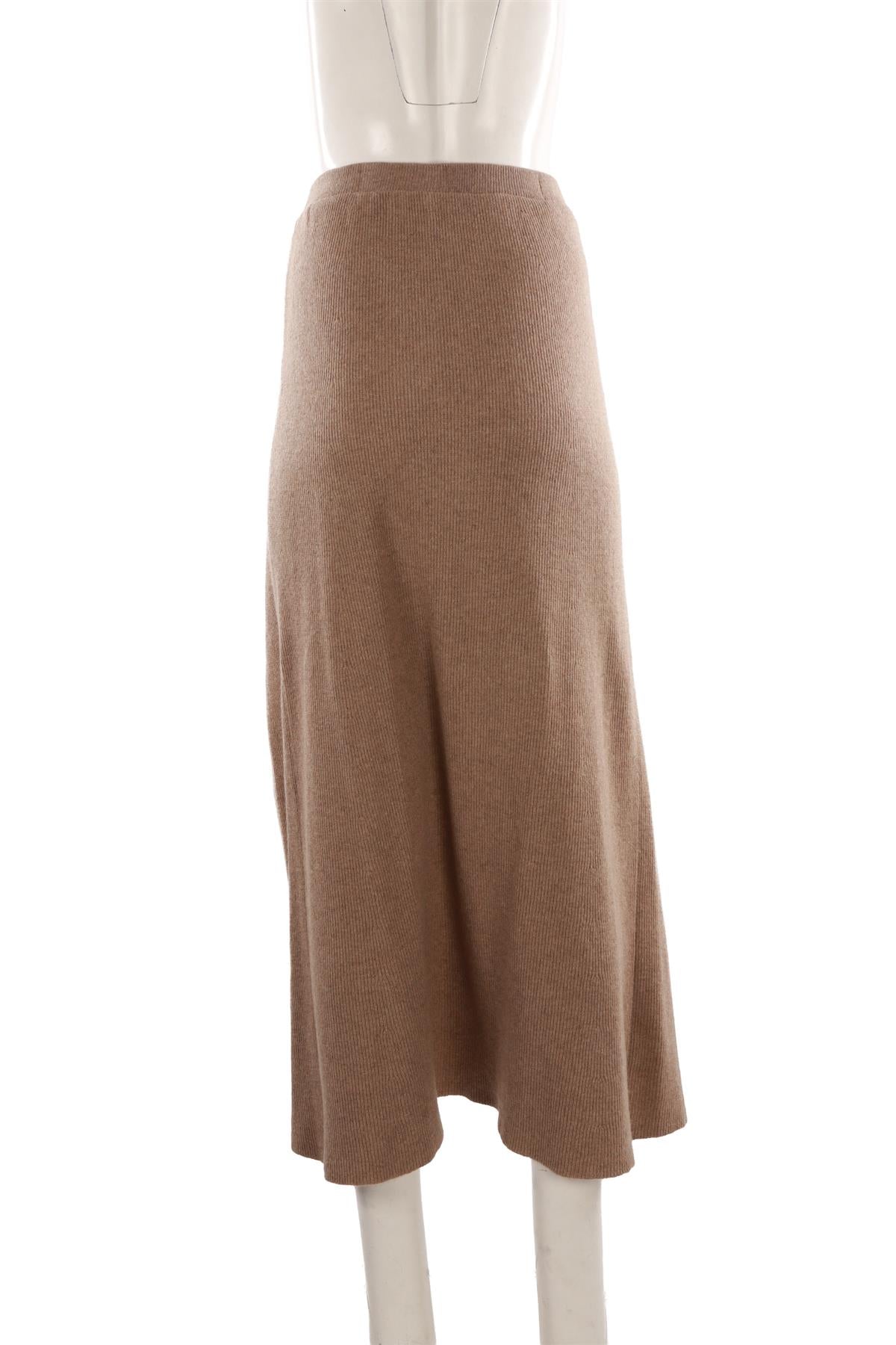 BEIGE KNIT MAXI SKIRT