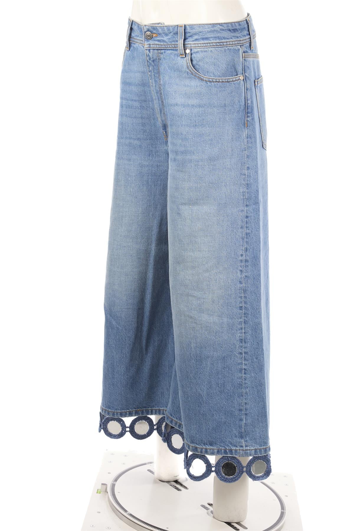 STELLA MCCARTNEY BLUE HIGH RISE WIDE LEG JEANS W29