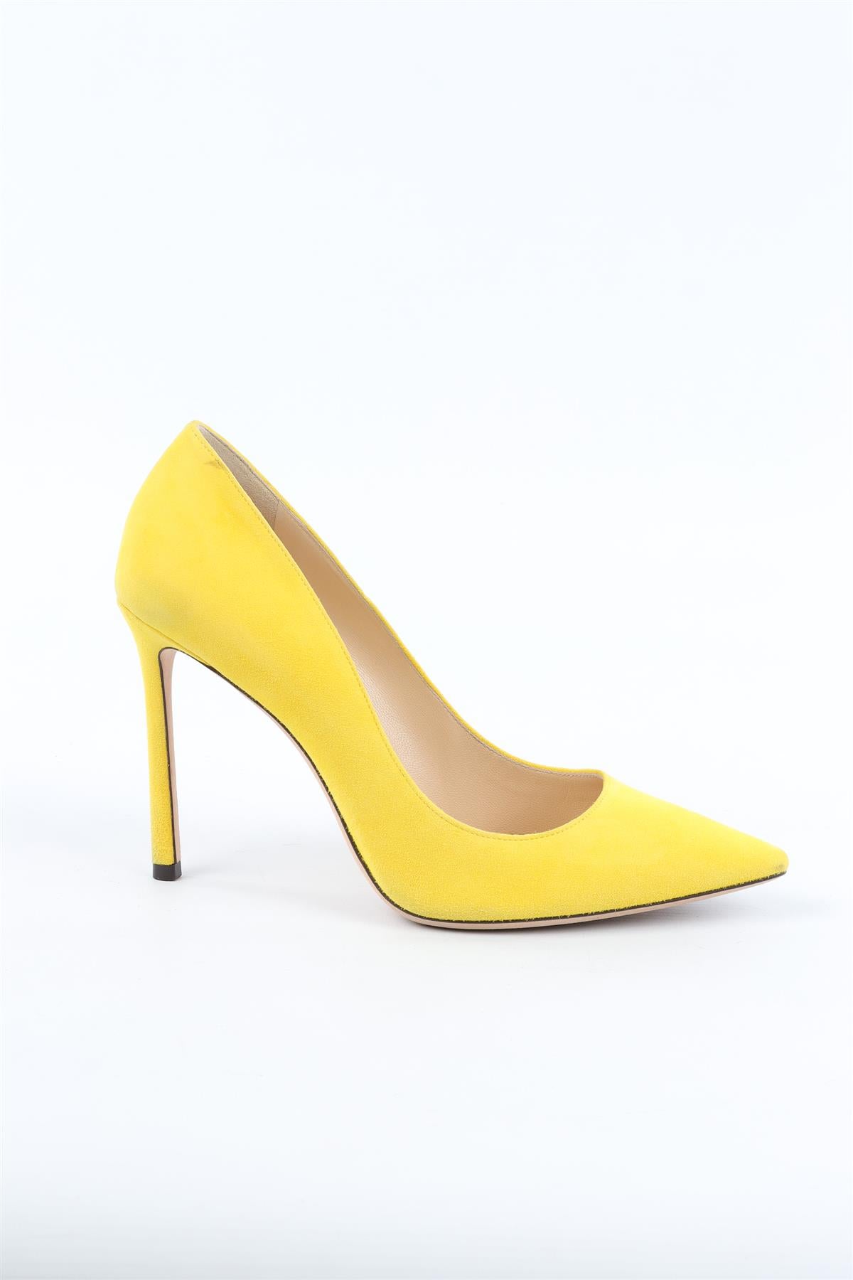 JIMMY CHOO YELLOW SUEDE PUMPS EU 38.5 UK 5.5 US 8.5