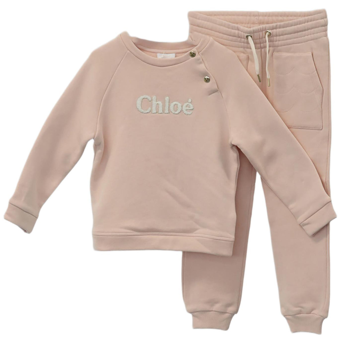 CHLOÉ KIDS GIRLS COTTON TRACKSUIT 3-4 YEARS