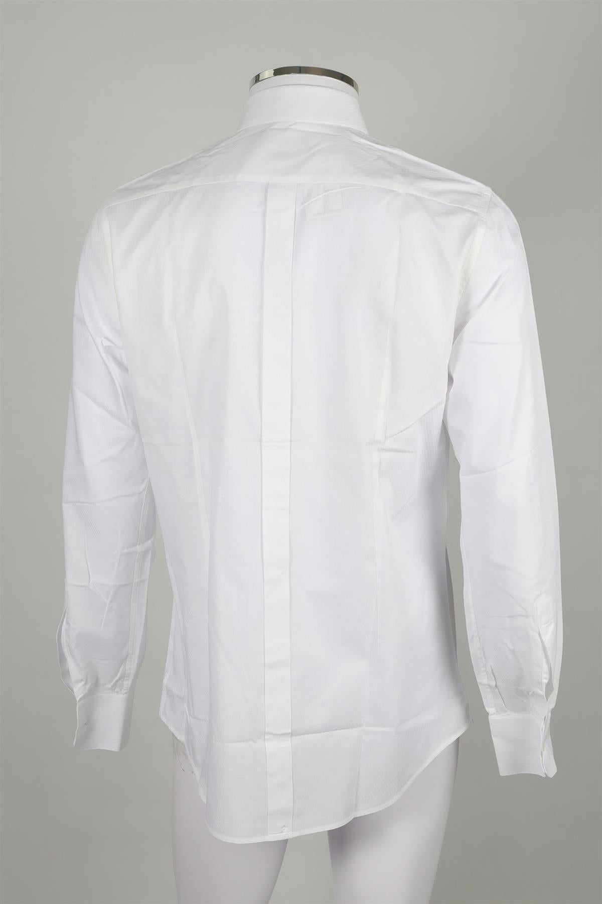 DOLCE & GABBANA MEN'S WHITE (GOLD) COTTON SHIRT UK/US COLLAR 16 UK/US CHEST 40