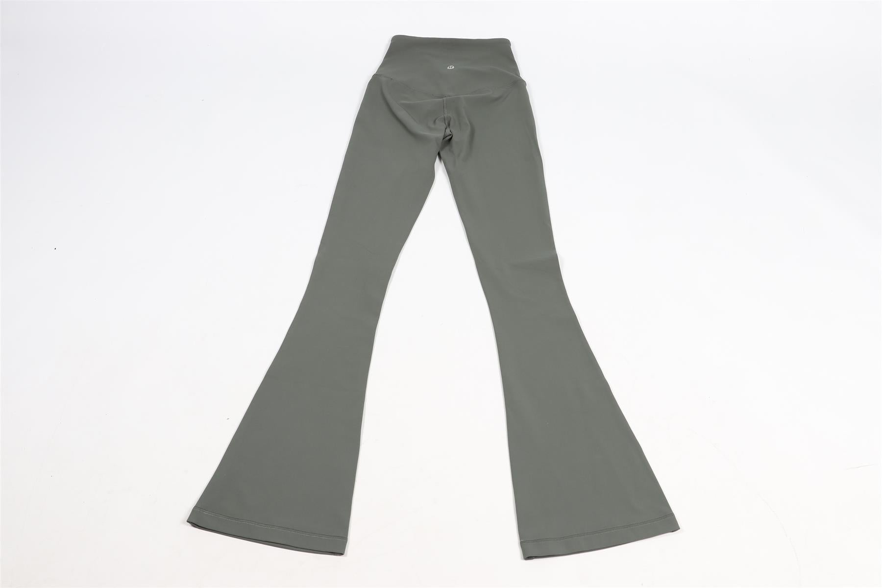 LULULEMON GREEN JERSEY FLARED PANTS US 2 UK 6