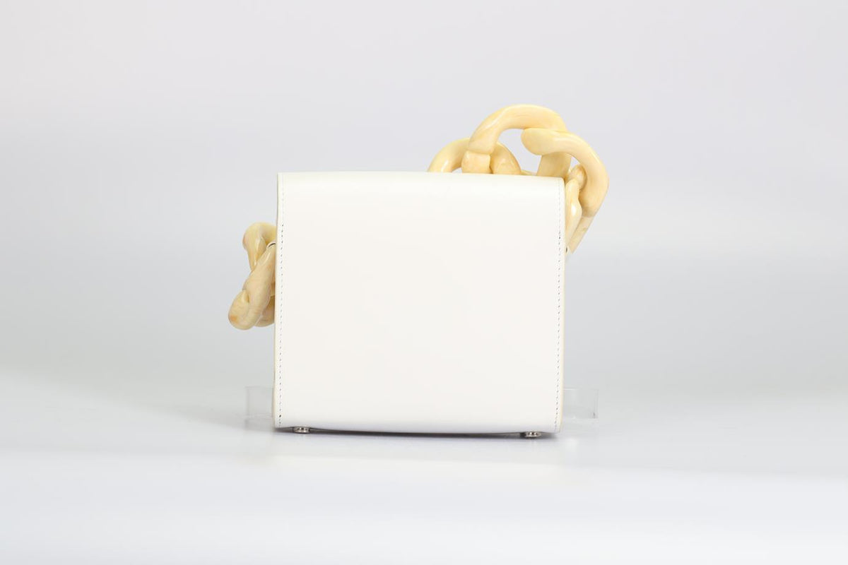 MARQUES ALMEDIA CHAIN DETAILED LEATHER TOTE BAG