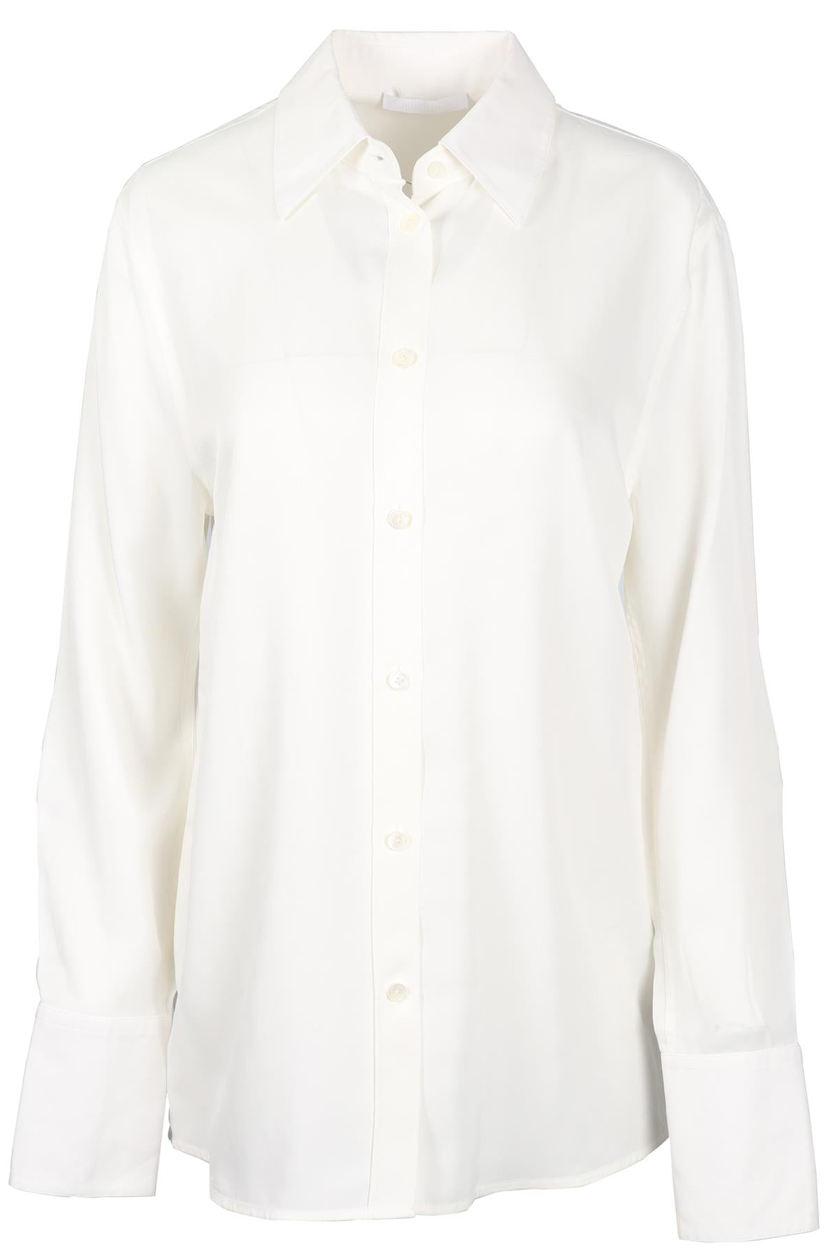 HELMUT LANG WHITE SATIN SHIRT MEDIUM