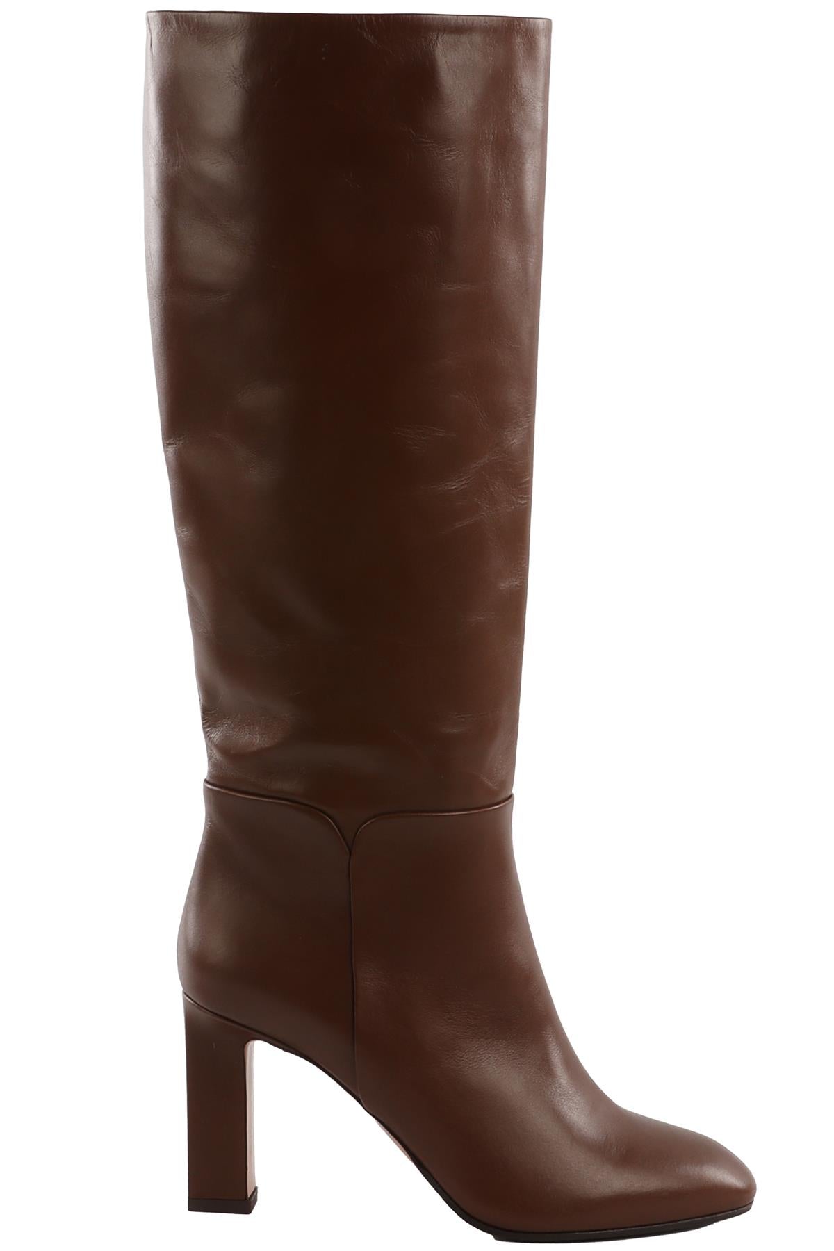 AQUAZZURA BROWN LEATHER KNEE HIGH BOOTS EU 38.5 UK 5.5 US 8.5