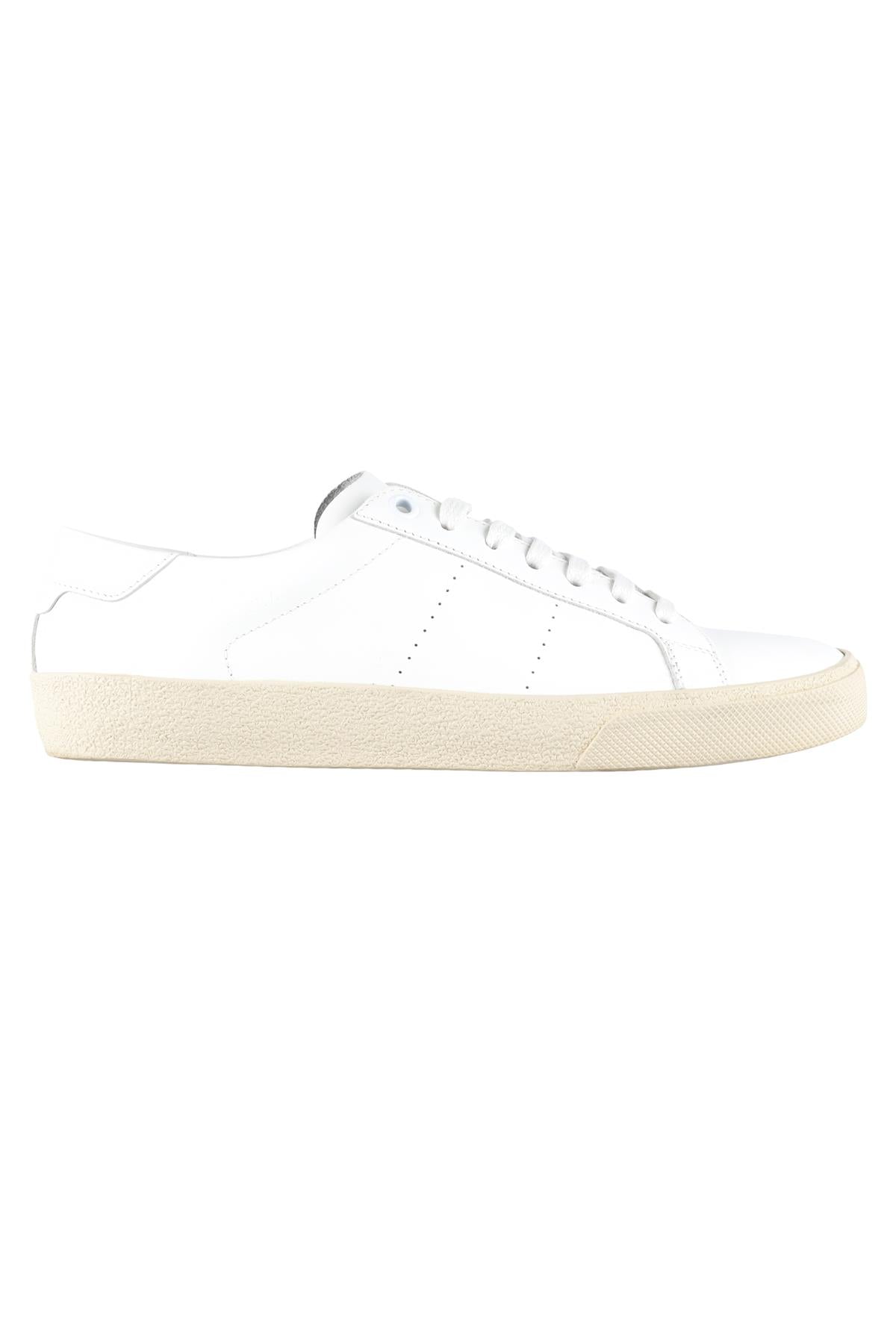 SAINT LAURENT WHITE LEATHER SNEAKERS EU 37.5 UK 4.5 US 7.5