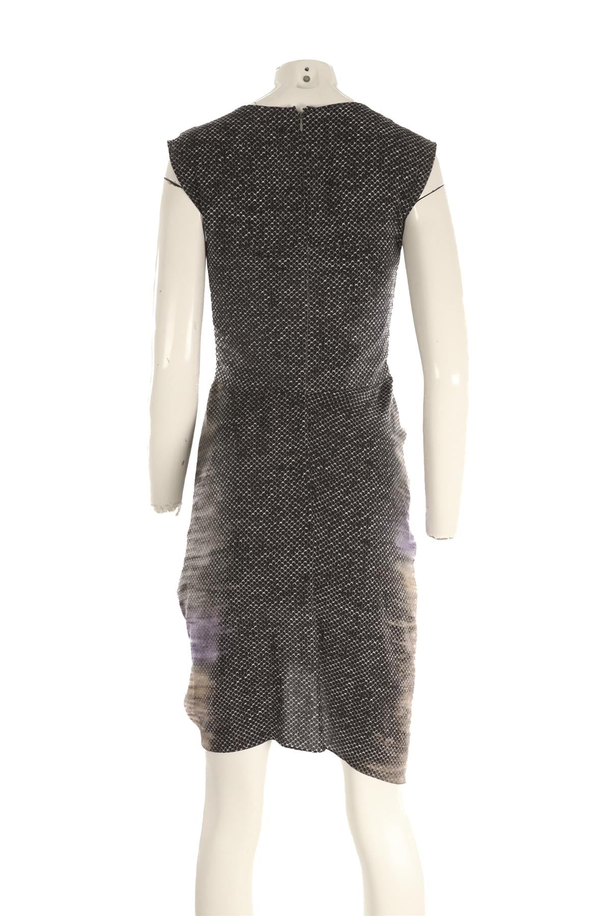 PETER PILOTTO GREY SILK MINI DRESS UK 12