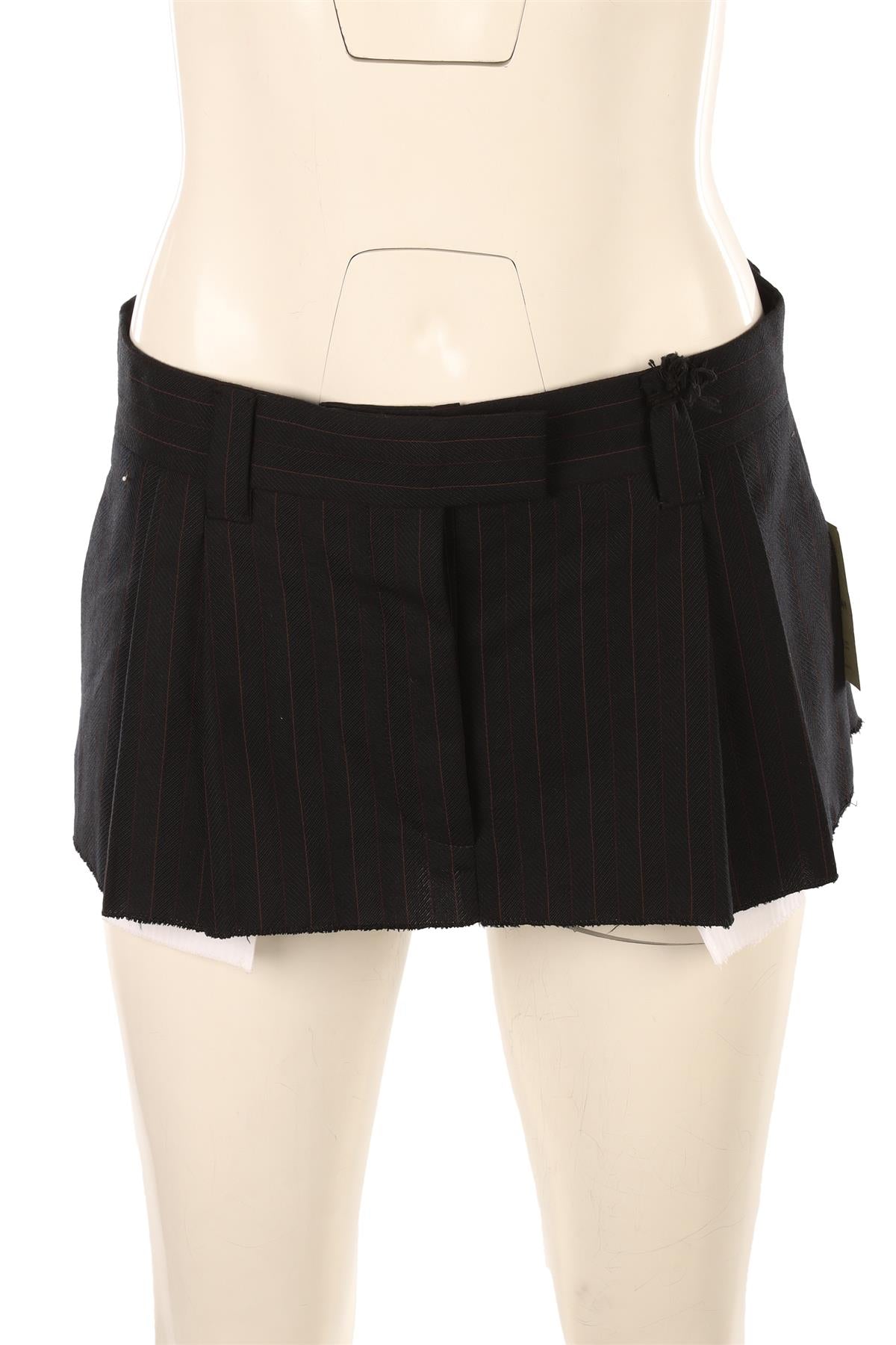 MIU MIU NAVY WOOL MINI SKIRT IT 40 UK 8