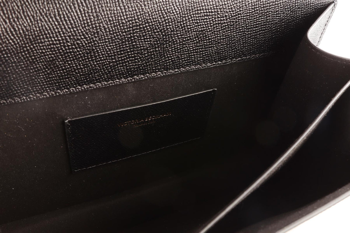 VICTORIA BECKHAM BLACK THE DORIAN LEATHER SHOULDER BAG