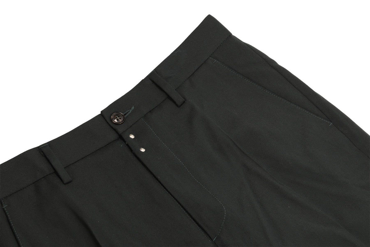 MM6 MAISON MARGIELA GREEN MEN'S WOOL STRAIGHT LEG PANTS IT 46 UK/US 30