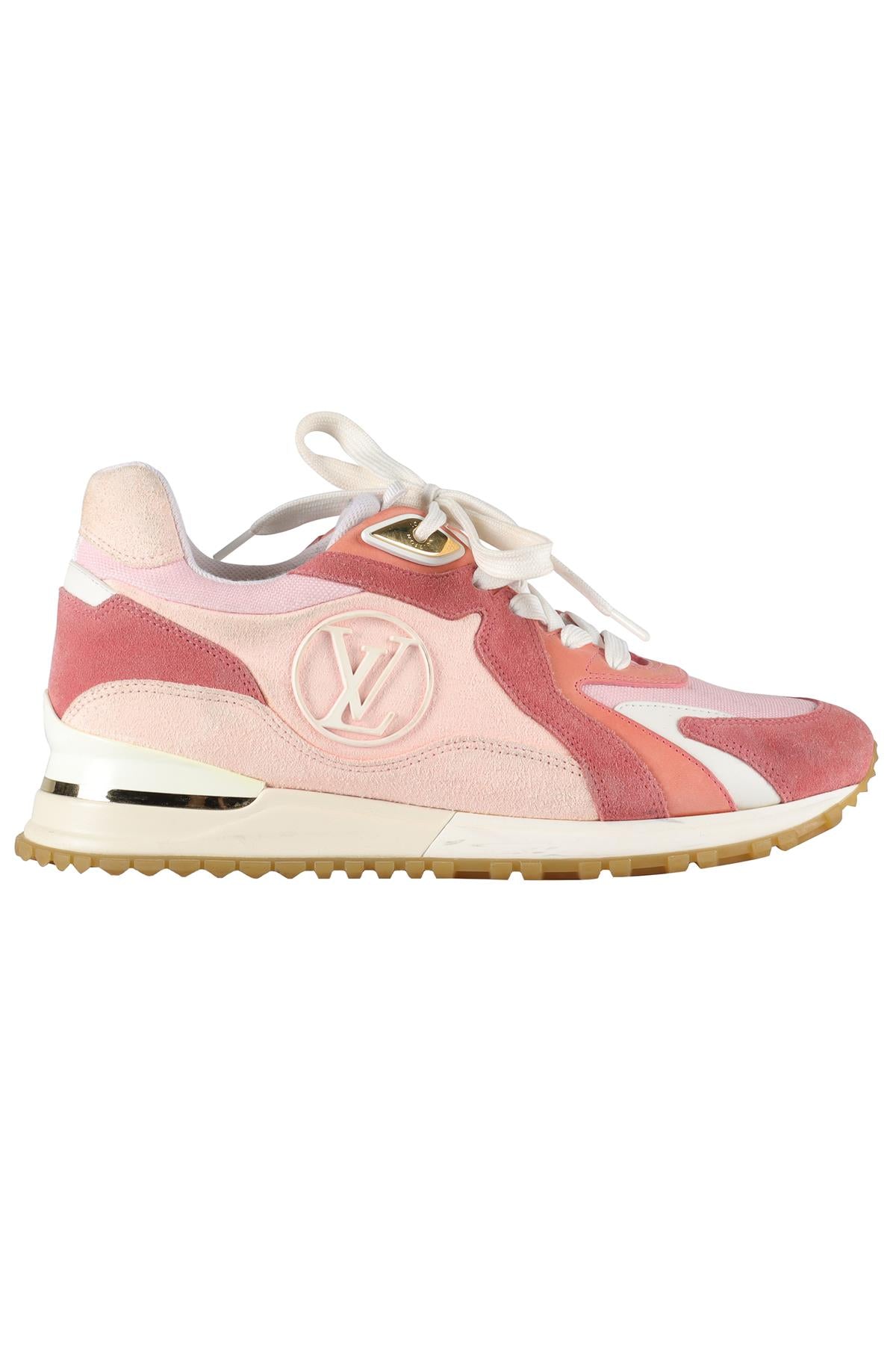 LOUIS VUITTON PINK RUN AWAY SUEDE SNEAKERS EU 38 UK 5 US 8