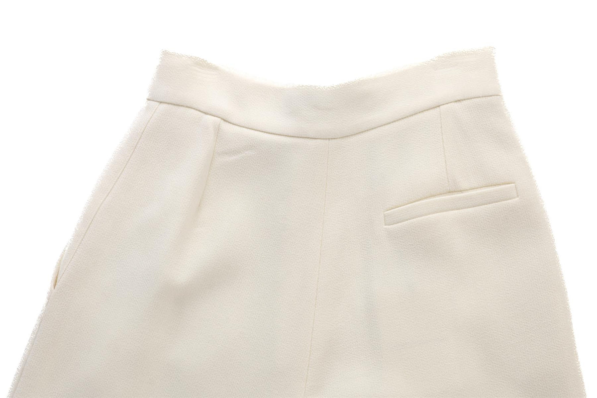 ALESSANDRA RICH IVORY WOOL STRAIGHT LEG PANTS IT 38 UK 6