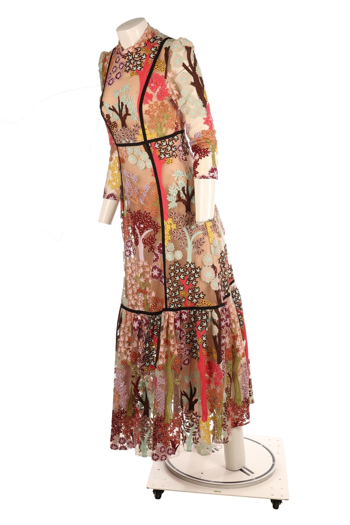 GIAMBATTISTA VALLI MULTI TULLE MAXI DRESS IT 44 UK 12