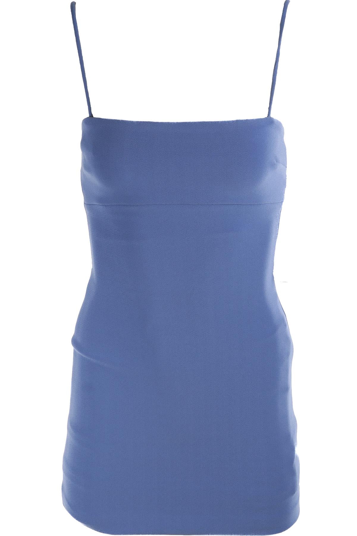 BEC + BRIDGE BLUE CREPE MINI DRESS UK 6