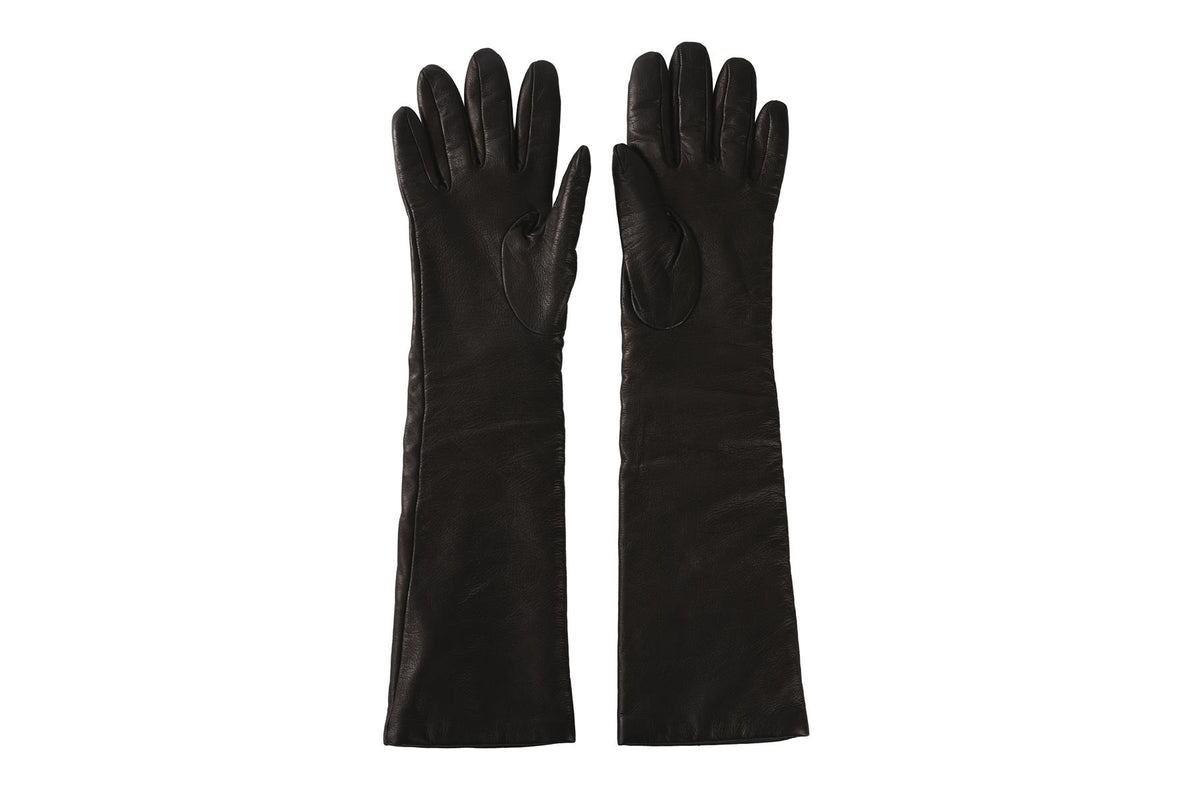 TOTEME BLACK LEATHER GLOVES SMALL