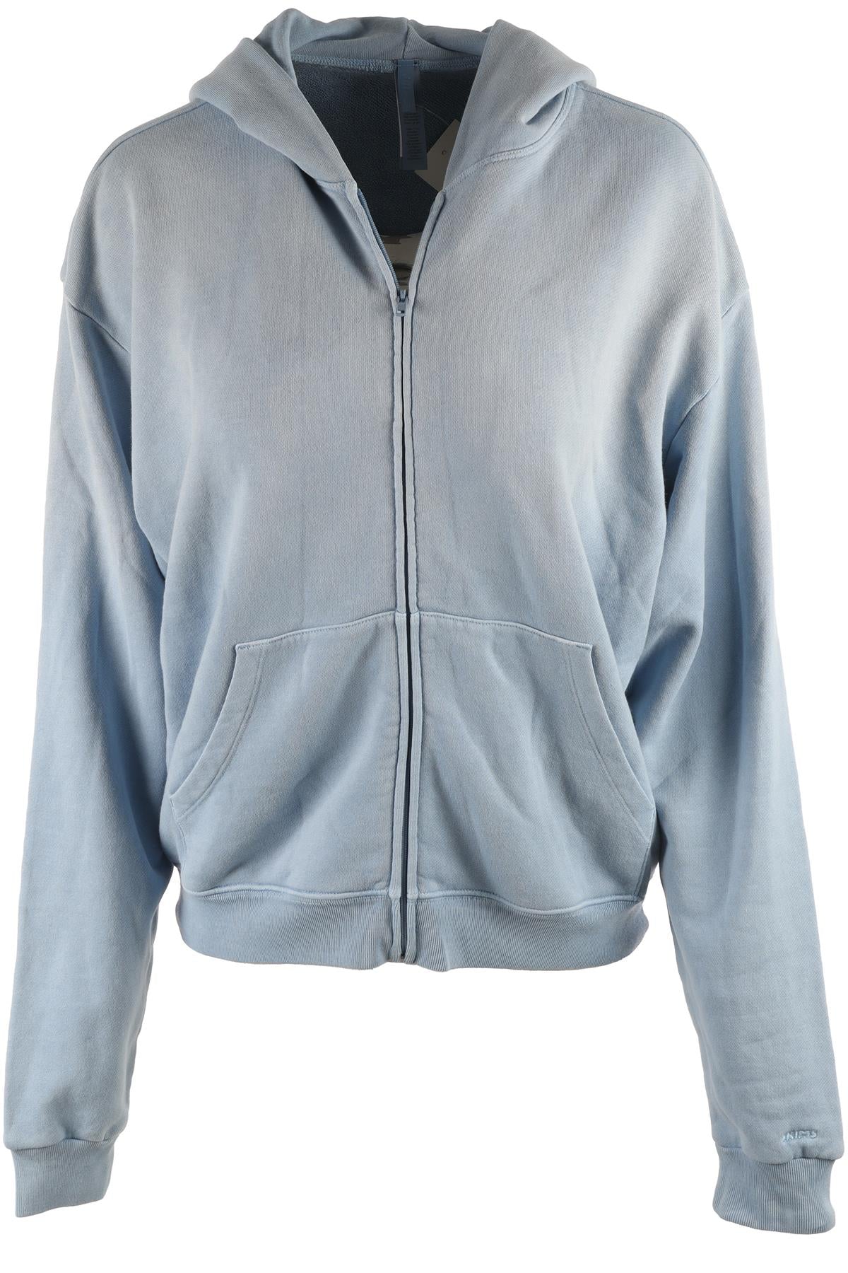SKIMS BLUE COTTON HOODIE SMALL