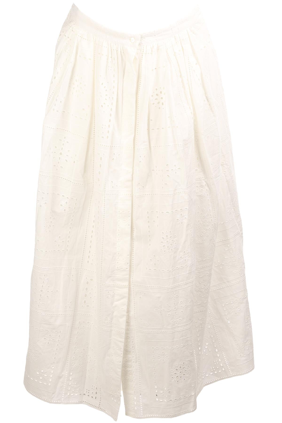 SÉZANE ECRU COTTON MIDI SKIRT FR 38 UK 10
