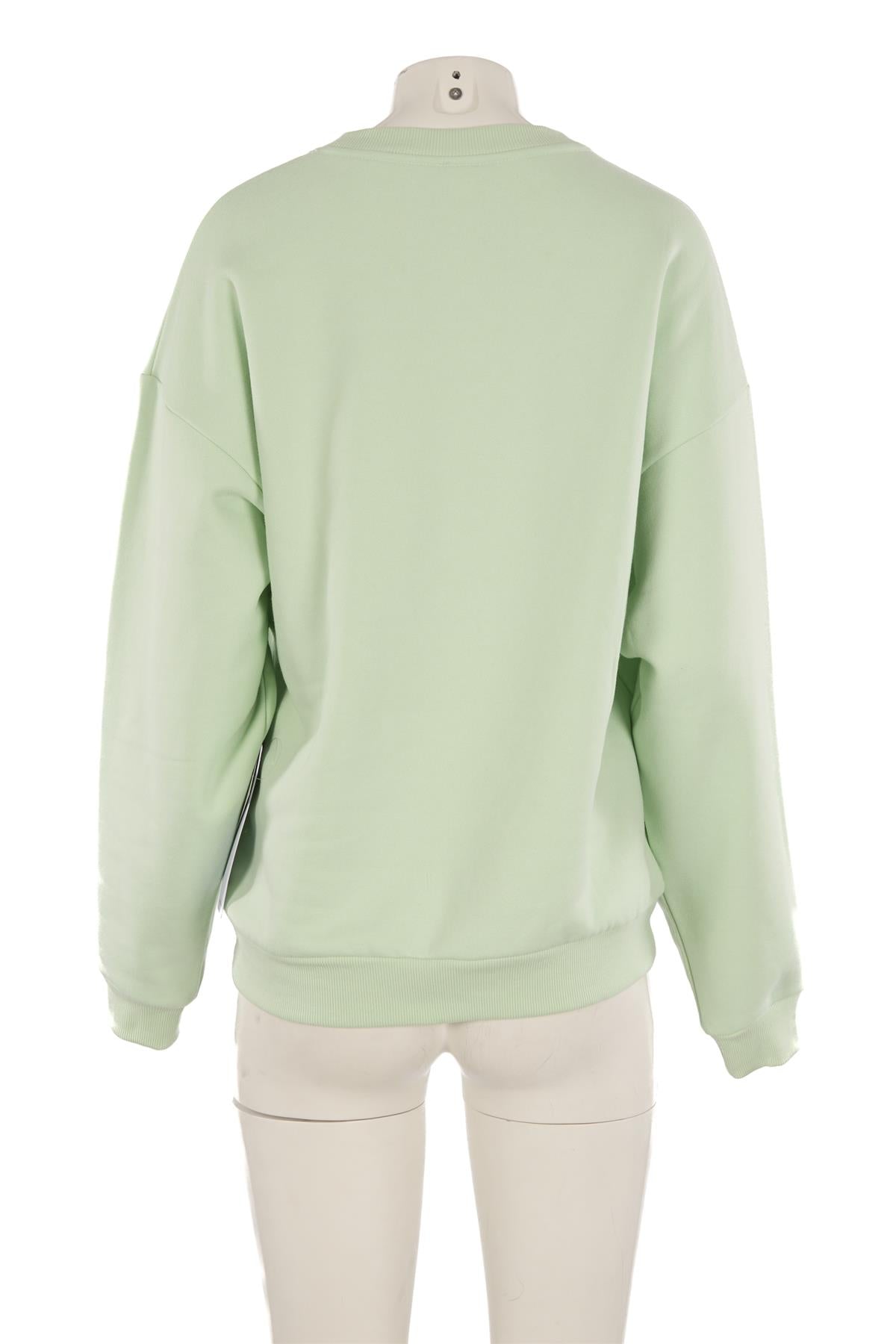 ALO YOGA GREEN COTTON SWEATSHIRT MEDIUM