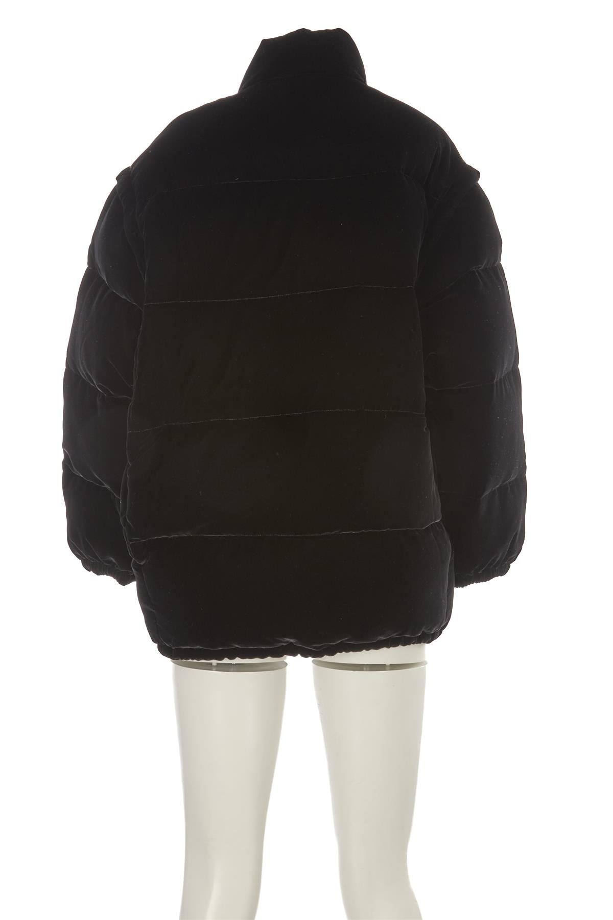 PRADA BLACK PADDED VELVET JACKET IT 42 UK 10