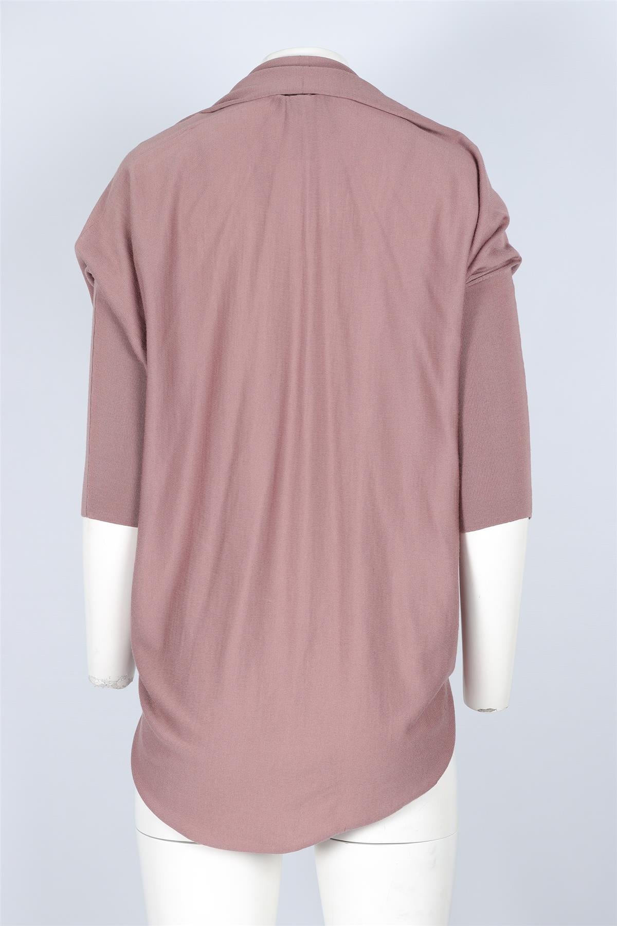 LANVIN PINK WOOL CARDIGAN LARGE