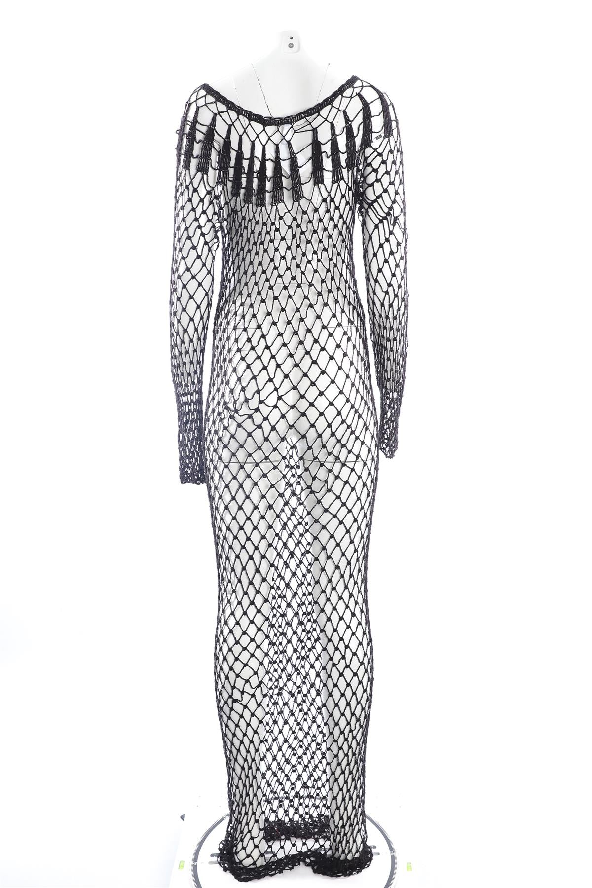 RAT & BOA BLACK CROQUET MAXI DRESS SMALL
