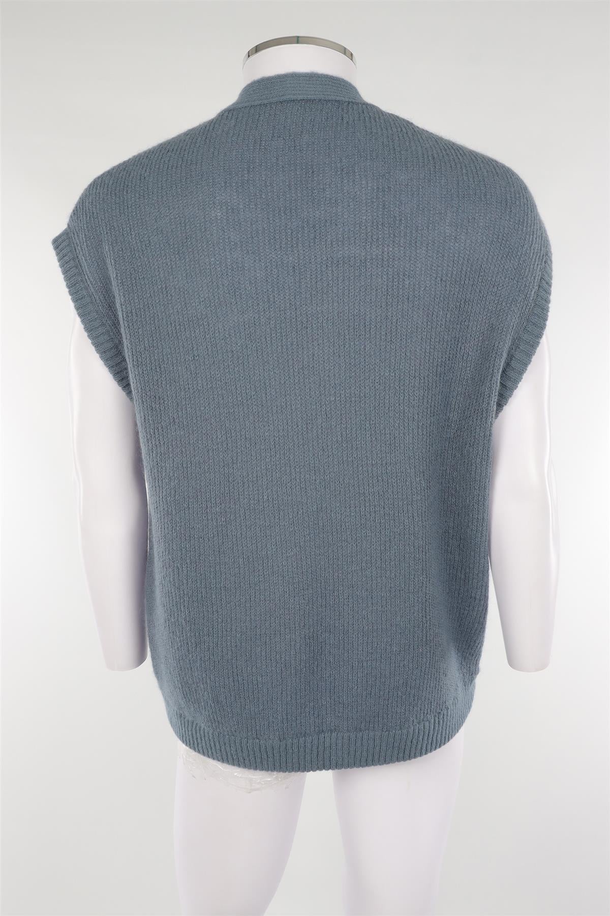 SECOND LAYER BLUE MEN'S WOOL VEST MEDIUM
