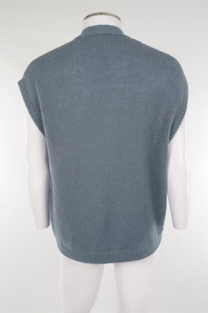 SECOND LAYER BLUE MEN'S WOOL VEST MEDIUM