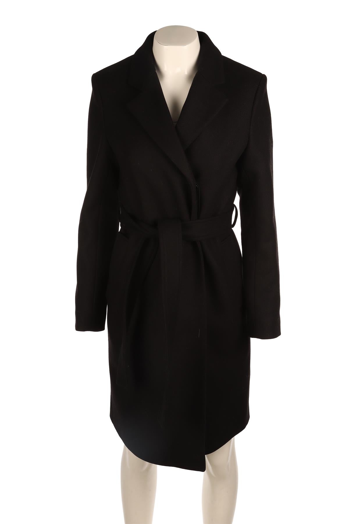 FILIPPA K BLACK WOOL COAT EU 36 UK 10