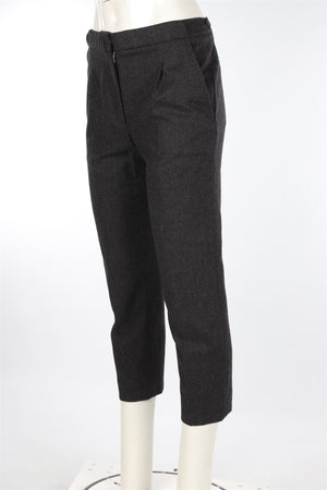 NINA RICCI GREY WOOL STRAIGHT LEG PANTS FR 36 UK 8