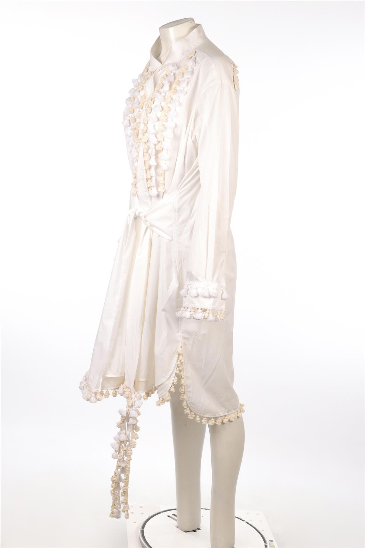 LOEWE WHITE COTTON MAXI DRESS FR 38 UK 10