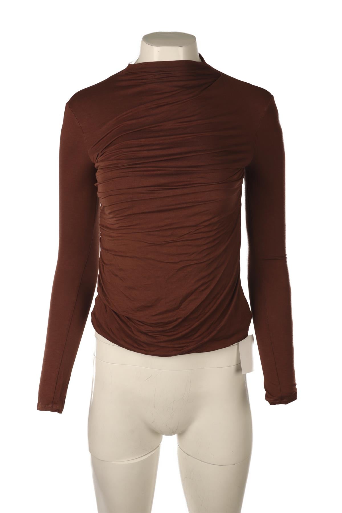 ENZA COSTA BROWN JERSEY TOP XSMALL