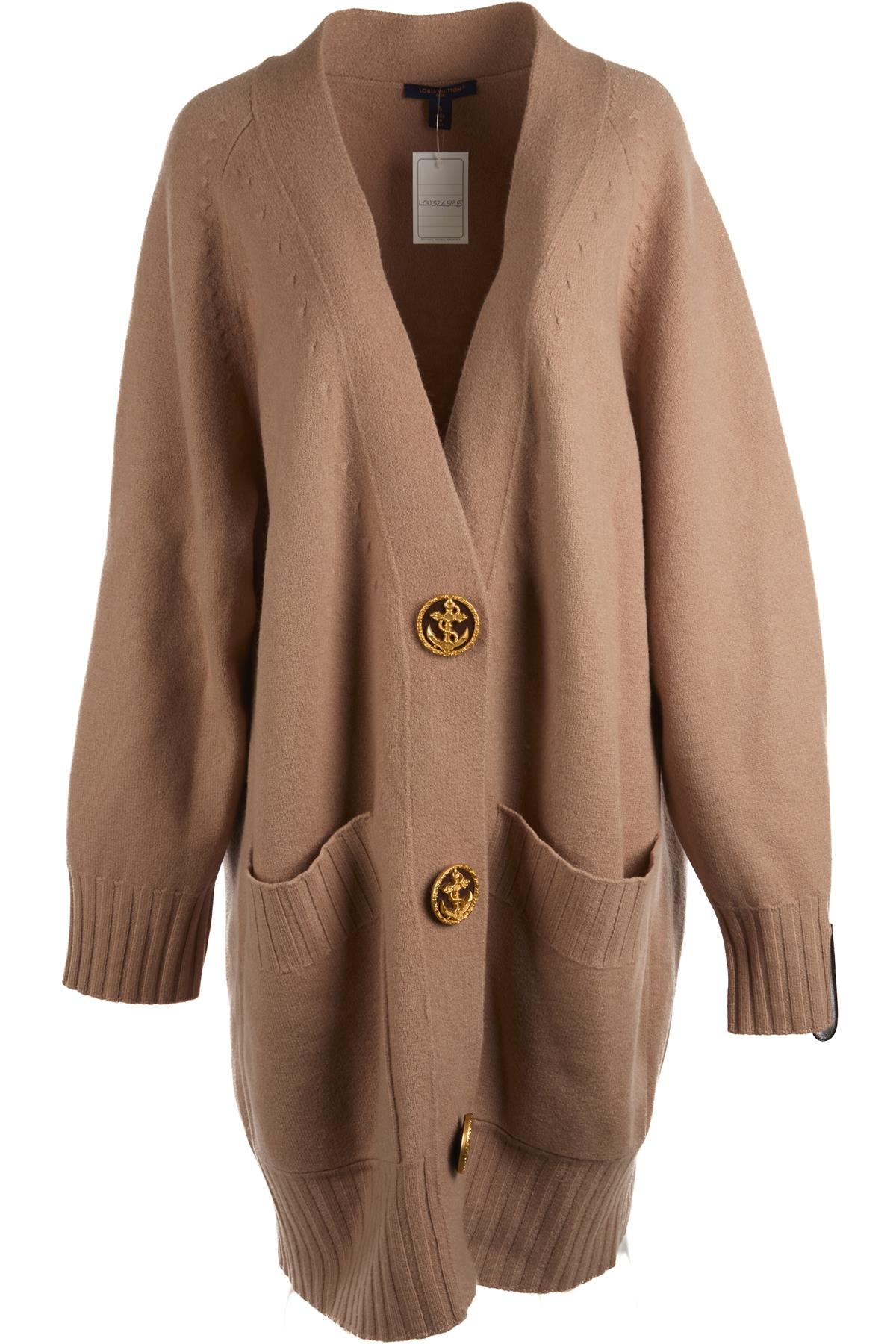 LOUIS VUITTON NUDE 2023 WOOL CARDIGAN SMALL